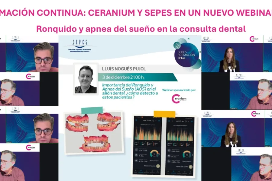 Ceranium colabora con SEPES en un nuevo webinar de formación para la comunidad odontológica